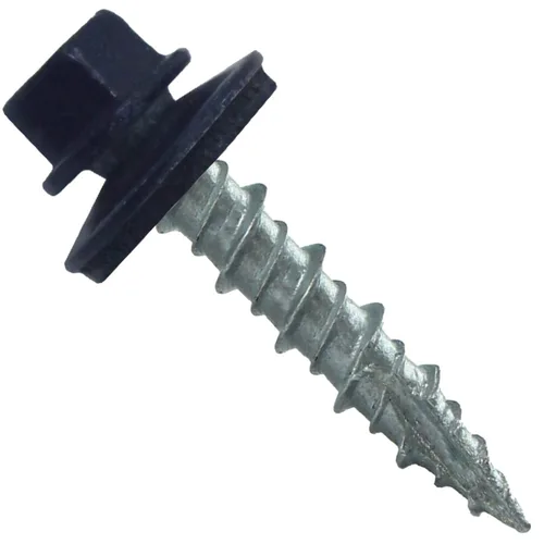 Miniatura 15 de Tornillos para techo de metal: (250) 10 x 1 sin pintura galvanizados con cabeza hexagonal para techo de chapa. Tornillos autoiniciados de metal