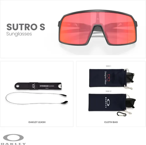 Miniatura 98 de Oakley Sutro OO9406 / OO9462 - Lentes de sol para hombre, kit de correa de accesorios, bolsa de microfibra