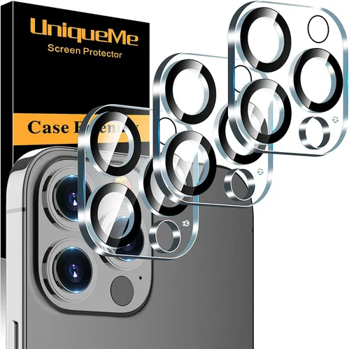 UniqueMe - Protector de lente de cámara compatible con iPhone 13 Pro de 6.1 pulgadas / 13 Pro Max de 6.7 pulgadas, [compatible con fundas] [Nueva