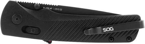 Miniatura 6 de SOG Flash AT para uso diario, cuchillos plegables de bolsillo ambidiestros rectos, mango ergonómico y clip de transporte profundo, hoja de acero D2