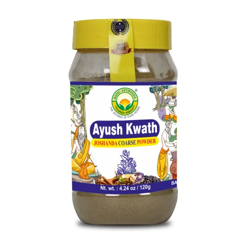 BASIC AYURVEDA Kwath Kadha Powder | 4.23 oz (120g) | Mezcla de especias de canela jengibre y albahaca sagrada | Polvo ayurvédico orgánico para té de