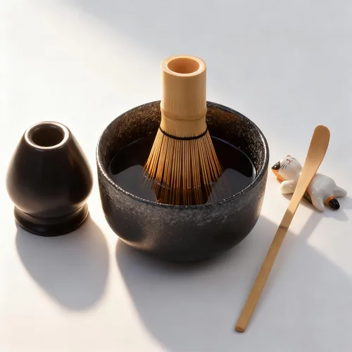Miniatura 5 de Juego de Té Matcha, Accesorios de Matcha, Juego de Batidor de Matcha Incluye Tazón de Matcha, Batidor de Bambú para Matcha, Cuchara Medidora, Negro