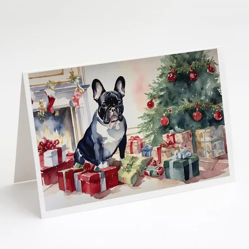 Miniatura 75 de Caroline's Treasures DAC2753GCA7P Paquete de 8 tarjetas de felicitación navideña acogedora de Husky siberiano Tarjetas en blanco con sobres
