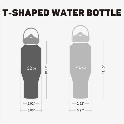 Miniatura 2 de Botella de agua de 32 onzas aislada con popote, botellas de agua a prueba de fugas, botella de agua para hombre, acero inoxidable para gimnasio