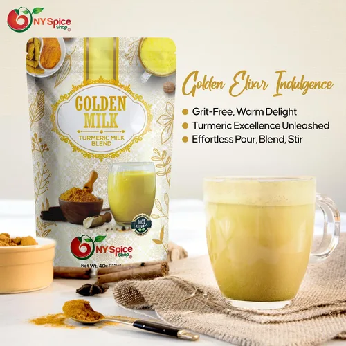 Miniatura 3 de NY SPICE SHOP Golden Milk Superfood en polvo – 4 onzas (onza) Instant Latte Mix Superfood con cúrcuma – Mezcla de superalimentos de cúrcuma, canela