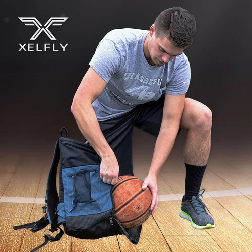 Miniatura 8 de Xelfly Mochila de baloncesto con compartimento para pelotas