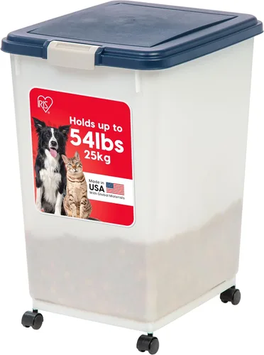 Miniatura 9 de IRIS USA Contenedor hermético de almacenamiento de alimentos para perros, hasta 30 libras, con ruedas, para almacenamiento de alimentos para perros