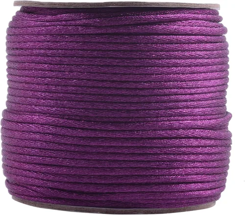 Miniatura 70 de KONMAY 80 Yardas 1.0mm Cordón Rattail de Nylon Satén Seda Trim Hilo para Cuentas para Nudos Chinos, Kumihimo, Trabajo con Cuentas, Macramé, 2-Azul