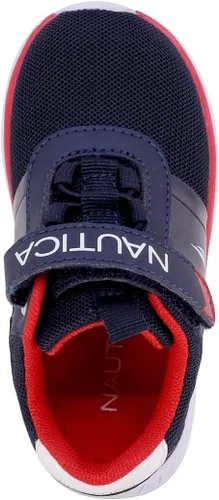 Miniatura 4 de Nautica - Tenis para niños con correa ajustable y cordones elásticos, zapatos informales cómodos para niños y niñas (bebéniño pequeño)
