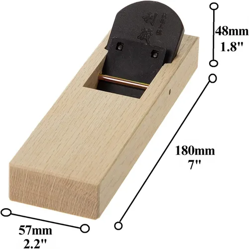 Miniatura 4 de KAKURI KANNA - Plano de mano japonés de 1.654 in para carpintería [sistema de cuchillas reemplazables], herramienta de avión de bloque pequeño