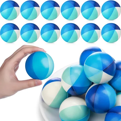 Miniatura 11 de Jerify 24 mini bolas de estrés para la playa de 2.5 pulgadas de espuma de poliuretano para aliviar el estrés, mini bolas de playa inflables