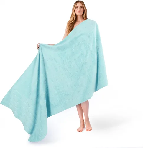 Miniatura 32 de American Soft Linen - Juego de 4 toallas, 100% de algodón turco, 27 x 54 pulgadas, tamaño extragrande, toallas para la ducha, color amarillo