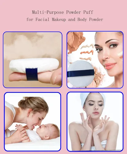 Miniatura 6 de Powder Puff - Polvo de maquillaje de terciopelo ultra suave lavable de 3.15 pulgadas para polvo facial, polvo fijador, polvo corporal, polvo suelto