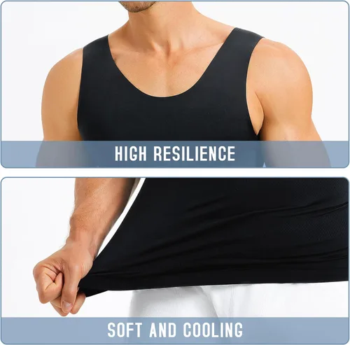 Miniatura 2 de TAILONG Camisas de compresión de ginecomastia para hombre, fajas moldeadoras para adelgazar el cuerpo, chaleco sin mangas, fajas para hombres