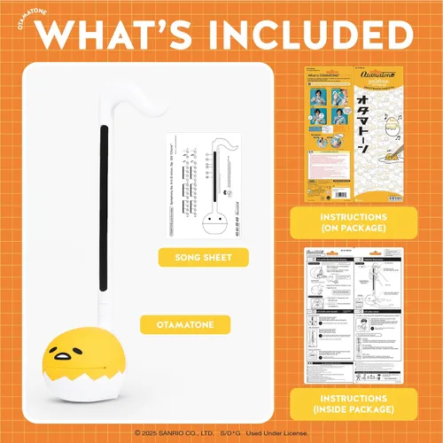 Miniatura 5 de Otamatone Edición Especial Sanrio (Gudetama) - Divertido instrumento sintetizador musical electrónico de juguete por Maywa Denki