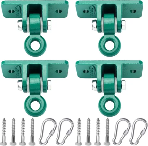 Miniatura 13 de BETOOLL HW9015 Set de 2 colgadores resistentes para hamaca para sets de madera, parque infantil, porche, interior, exterior y ganchos de cierre