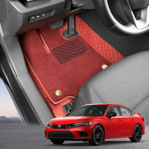 Miniatura 11 de EKR - Alfombrillas de suelo personalizadas para Honda Civic Sedan 2016-2021, alfombrilla de coche para la fila delantera y la segunda fila
