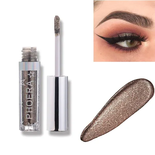Miniatura 11 de Sombra de ojos líquida, resistente al agua, brillo brillante, fácil de usar, delineador de ojos de larga duración, lápiz de ojos, cosméticos de Crema