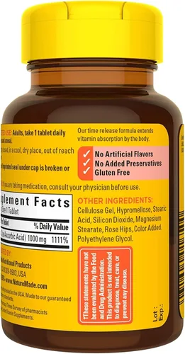 Miniatura 5 de Nature Made Vitamina C 1000 mg Comprimidos de liberación temporal 60 ea (paquete de 2)