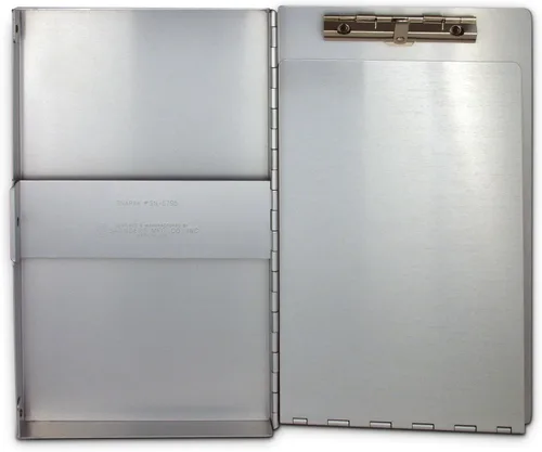 Miniatura 3 de Saunders Portaformularios Snapak de aluminio reciclado, tamaño de notas, Gris