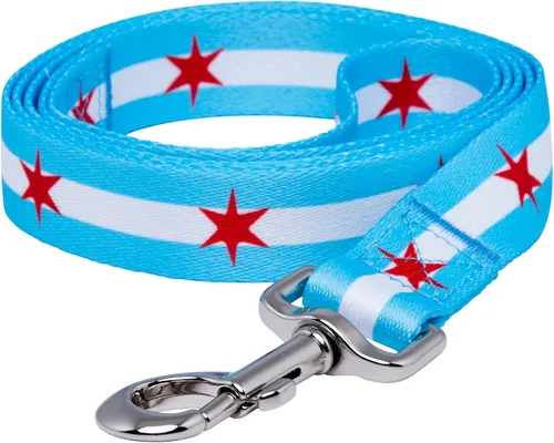 Miniatura 2 de Native Pup Correa para perro con bandera de Chicago (Chicago Big Stars)