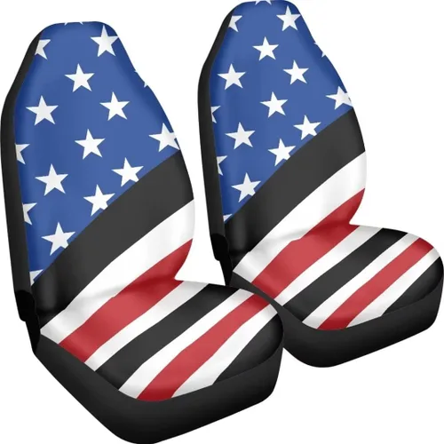 Miniatura 3 de Fundas de asiento de coche con estampado de bandera estadounidense, fundas cómodas para asientos de automóvil, duraderas, ajuste universal