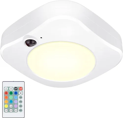 Miniatura 18 de BIGMONAT: lámpara LED de techo inalámbrica, luz de ducha RGB accionada a pilas con control remoto y temporizador, cambio de color, regulable
