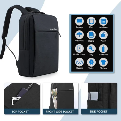 Miniatura 4 de Mochila de viaje para laptop de camuflaje para hombres y mujeres, resistente al agua, duradera, bolsa delgada para laptop de negocios, bolsa ligera