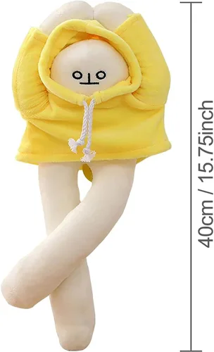 Miniatura 7 de Juguete de Peluche Hombre Banana, Muñeco Extraño Hombre Banana de 16 Pulgadas con Imán, Divertido Juguete de Descompresión Articulable de Animales