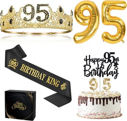 Miniatura 10 de Regalos de cumpleaños número 17 para niño, decoraciones de cumpleaños número 17 para niños, suministros de decoración de fiesta, incluyendo corona