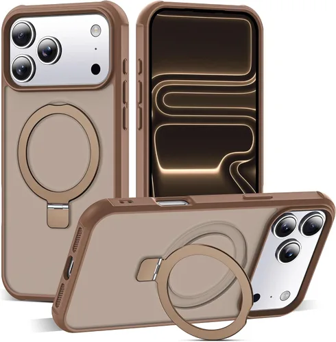 Miniatura 128 de SKYLMW – Funda compatible con iPhone 12 Pro Max y iPhone 13 Pro Max con soporte magnético invisible tipo anillo, fundas translúcidas para teléfonos
