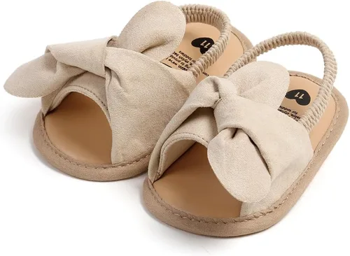 Miniatura 5 de COSANKIM Sandalias de verano para bebés y niñas con suela suave de flores, zapatos de vestir para cuna, recién nacidos, para recién nacidos