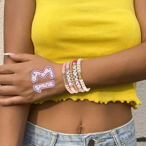 Miniatura 7 de TS Album - Pulsera inspirada en el álbum con tatuaje de mano, juego de pulseras de amistad para épocas musicales, regalos de joyería para mujeres