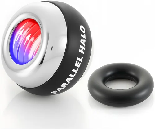 Miniatura 7 de Power Wrist Ball AUTO Start Gyro Ball with LED Lights Forearm Exerciser Wrist Strengthener for Strengthening Muscle and Bones Azul y blanco