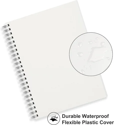 Miniatura 5 de RETTACY Cuaderno de diario en blanco, paquete de 3, 160 páginas por paquete, tamaño mediano A5 (5.7'' × 8.3''), papel grueso de 100 GSM, Transparente