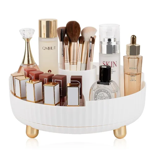 Miniatura 19 de Anyoifax Bandeja organizadora de perfumes de maquillaje, giratoria de 360 grados, organizador de loción para el cuidado de la piel, organizador