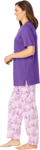 Miniatura 4 de Dreams & Co. Conjunto de pijama para mujer con estampado de talla grande