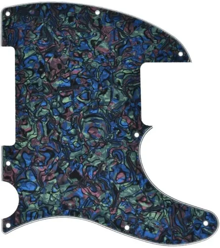 Miniatura 2 de KAISH Golpeador de 8 agujeros, liso, para guitarra Telecaster Esquire, perla de abulón