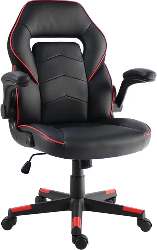 Miniatura 12 de NuSparc SpawnSafe - Silla para videojuegos, altura ajustable, reposabrazos abatibles, giro de 360°, negro/azul