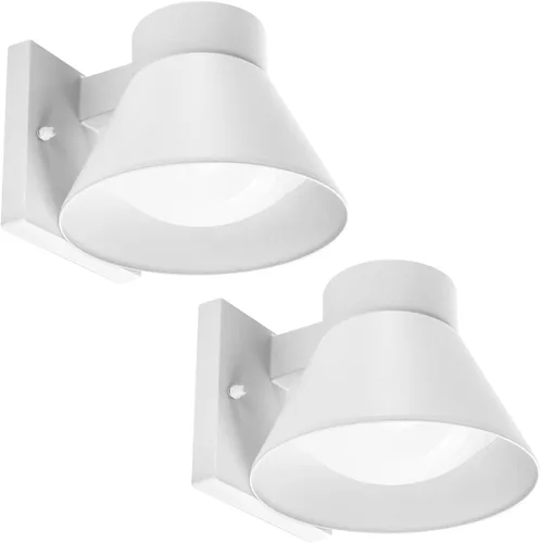 Miniatura 8 de UME Paquete de 2 lámparas LED de pared para exteriores, luces negras para porche delantero, iluminación de montaje en pared, farol de pared