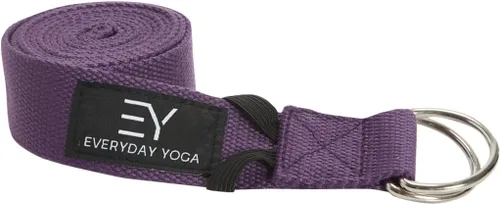 Miniatura 24 de Everyday Yoga Correa con anillo en D de metal, correa elástica duradera para yoga, pilates, flexibilidad y terapia física (6, 8, 10 pies)