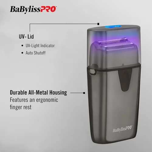 Miniatura 4 de BaBylissPRO UVFOIL UV-Disinfecting Metal Double-Foil Shavers for men Gris