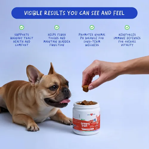 Miniatura 3 de Arándano para perros – 90 masticables suaves – Apoyo del tracto urinario, salud de la vejiga, infección urinaria del perro, cálculos en la vejiga