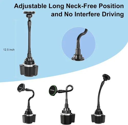 Miniatura 3 de Para Qi2 Magsafe 15W Cargador de portavasos de coche [restricción de calor], soporte magnético para taza de teléfono, cargador inalámbrico, carga