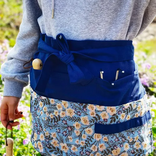 Miniatura 4 de Delantal de jardín para mujer, delantal de servicio lindo, delantal de flora con 8 bolsillos, regalo de San Valentín para mamá, esposa, novia Sakura