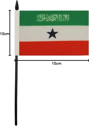 Miniatura 42 de AZ FLAG Sierra Leone Bandera de mesa 5'' x 8'' - Bandera de escritorio de Sierra Leona 21 x 14 cm - Bastón y base de plástico negro