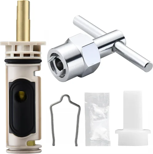 Miniatura 9 de 1222 Kit de cartucho de repuesto para grifos Moen PosiTemp de un mango, compatible con ducha Moen y ducha de bañera, metales y plásticos, paquete