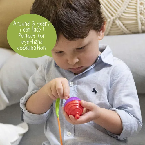 Miniatura 14 de Lalaboom 36 piezas de cuentas para bebé – Montessori educativo forma y color STEM juguete de construcción de 10 meses a 3 años - BL300, multicolor