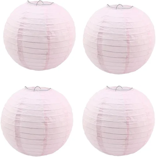 Miniatura 22 de 4 linternas de papel redondas para lámpara de papel, linternas de papel chinas, japonesas para colgar, para boda, cumpleaños, hogar, fiesta, Negro