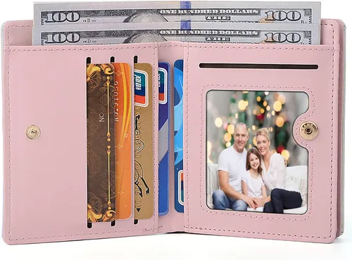 Miniatura 3 de UTO Wallet for Girls Leather Vegan Cute Cat Pendant Card Holder Organizer Women Coin Purse